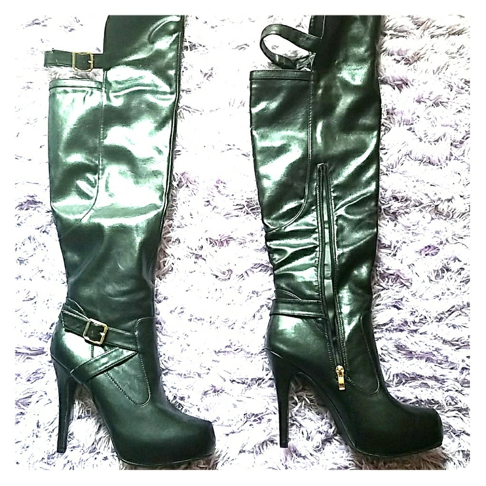 COPY - Bellatrice over the knee black high boots …